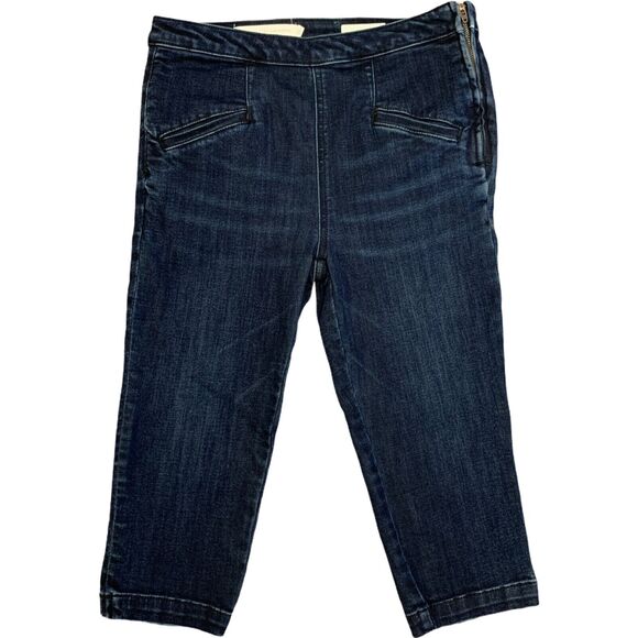 Pilcro and the Letterpress Denim - Pilcro And The Letterpress Jeans Womens 28 Blue Denim Cropped Slide Zip Stretch
